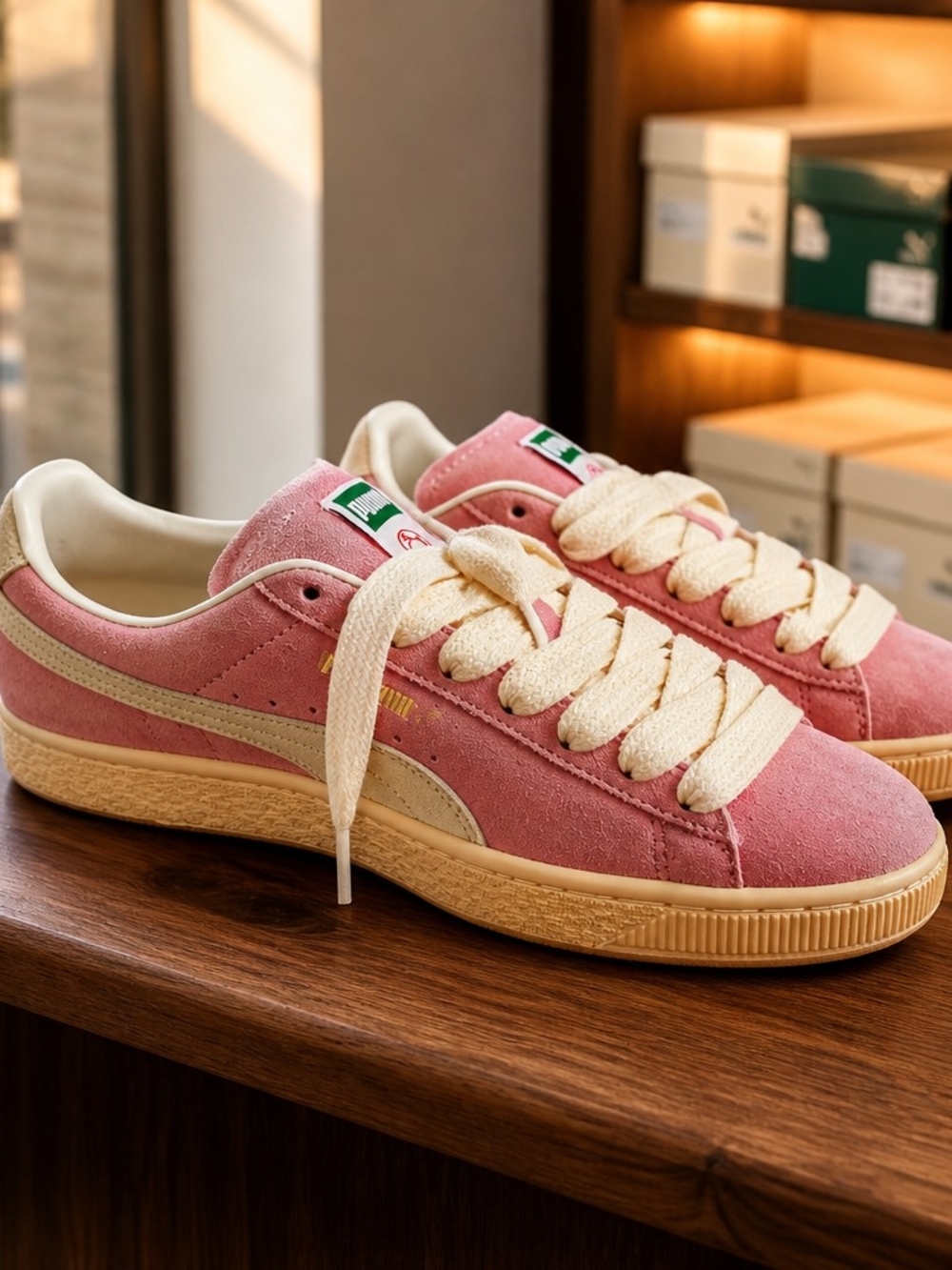 Puma Suede Classic Pink  Sneakers Mens Size 9 Women's Size 10.5 Lace Up Sneakers
